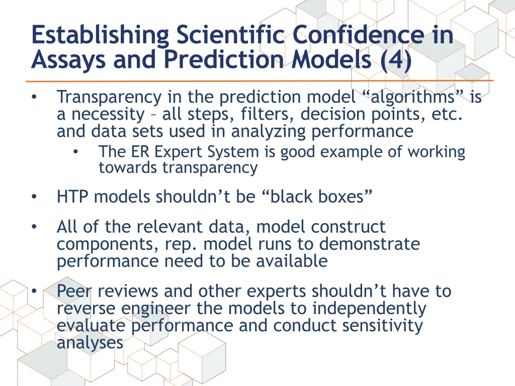 establishing scientific confidence in assays 3