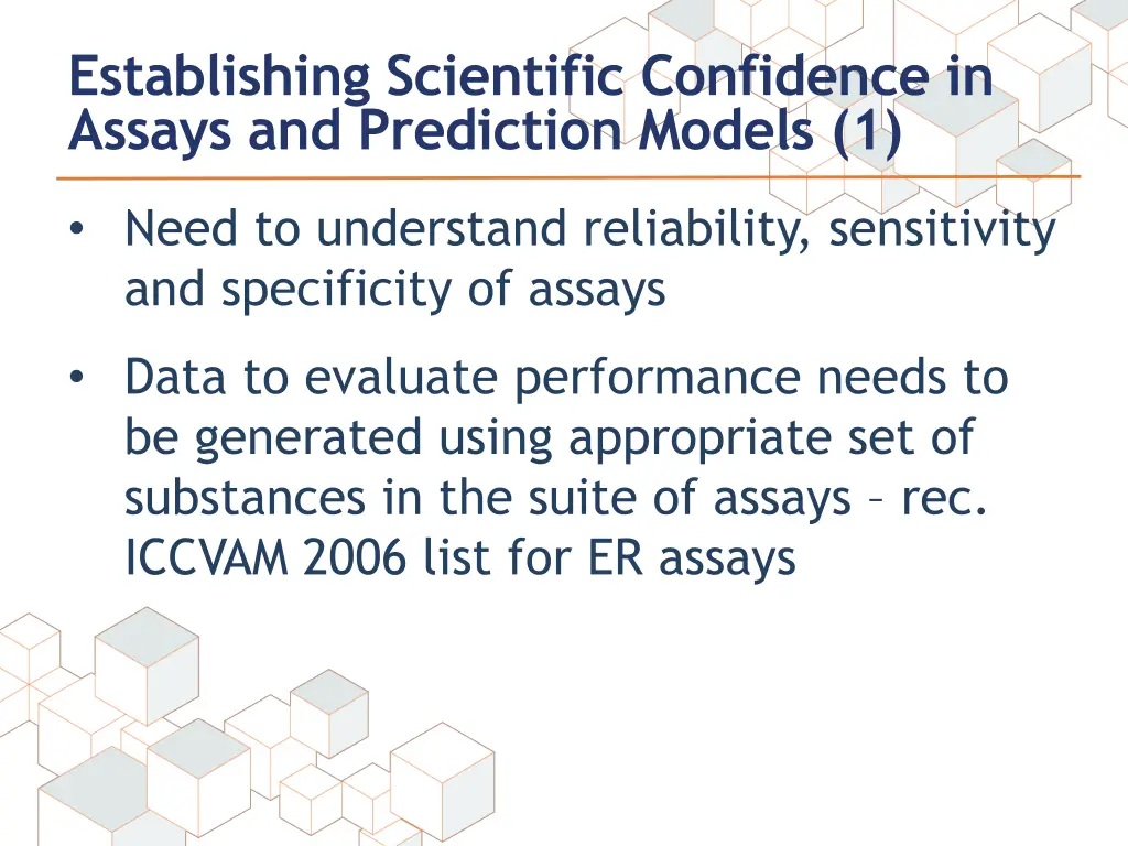 establishing scientific confidence in assays