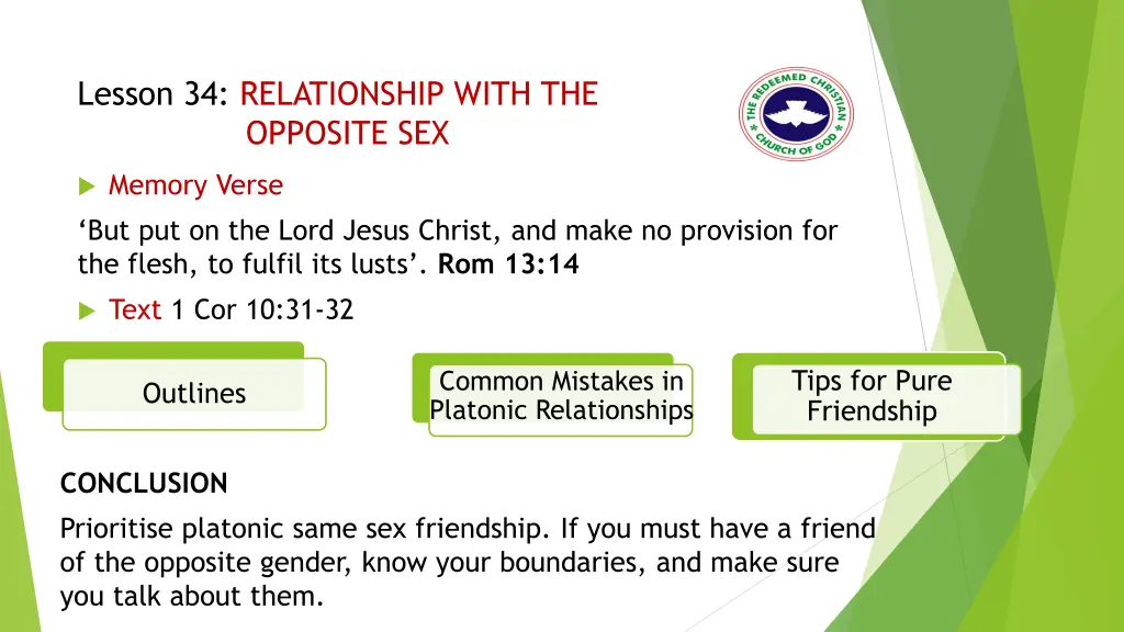 lesson 34 relationship with the opposite sex