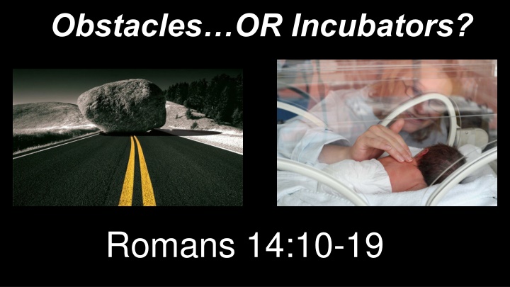 obstacles or incubators