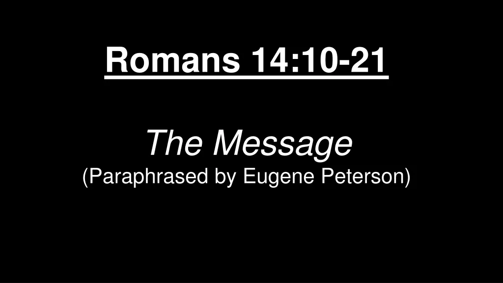 romans 14 10 21