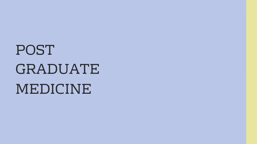 post graduate medicine