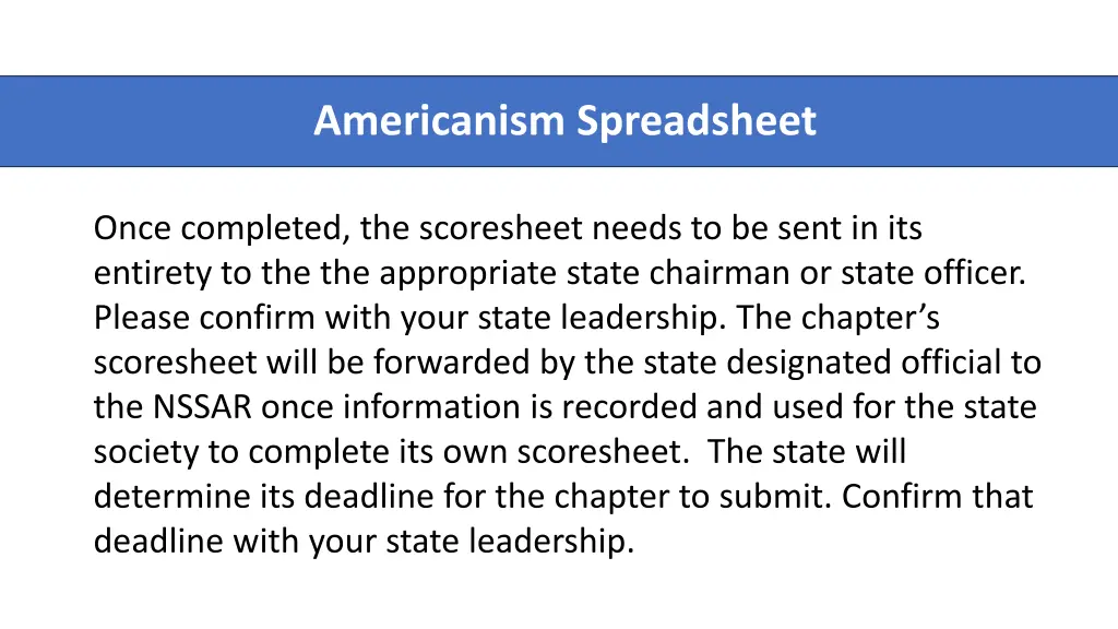 americanism spreadsheet 2