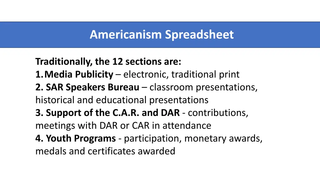 americanism spreadsheet 4