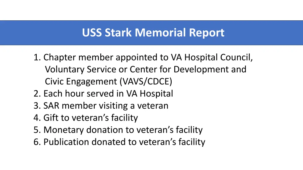uss stark memorial report 3