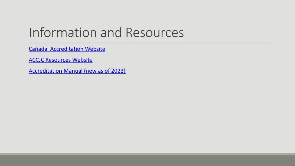information and resources
