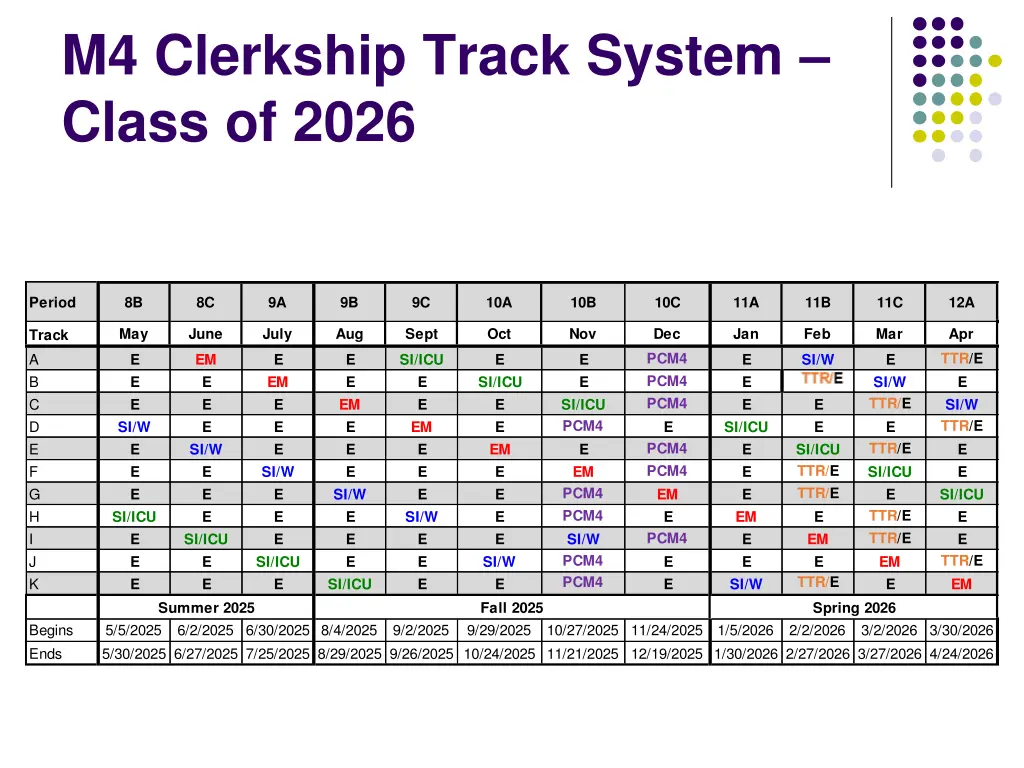 m4 clerkship track system class of 2026 1