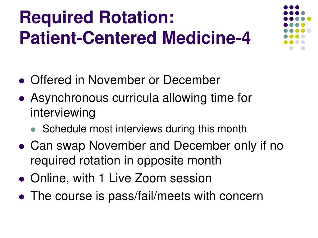 required rotation patient centered medicine 4