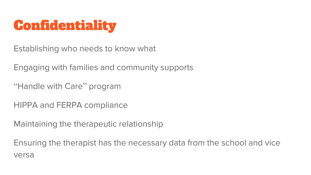 confidentiality