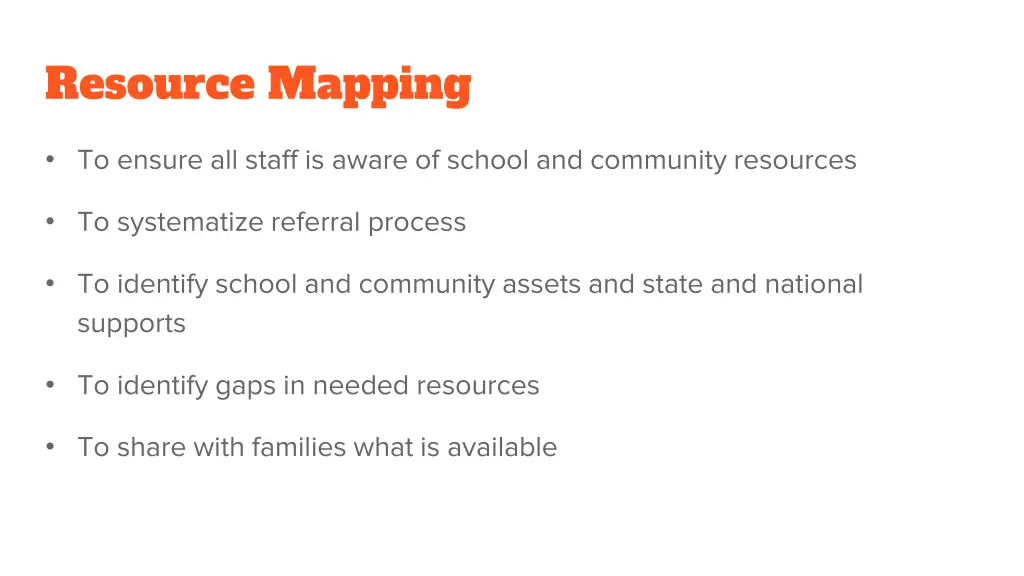 resource mapping