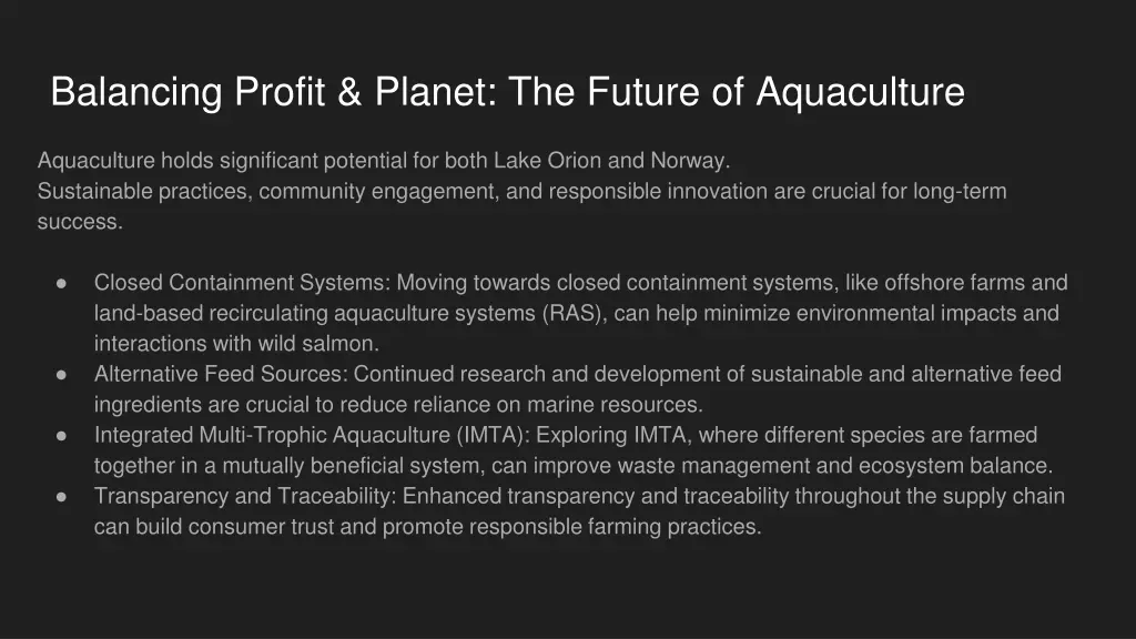 balancing profit planet the future of aquaculture