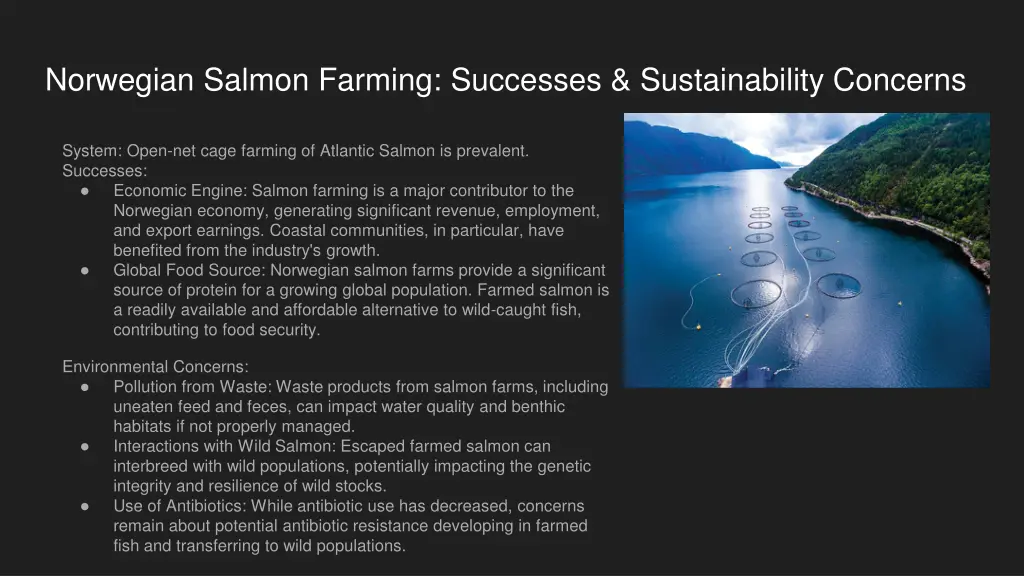 norwegian salmon farming successes sustainability