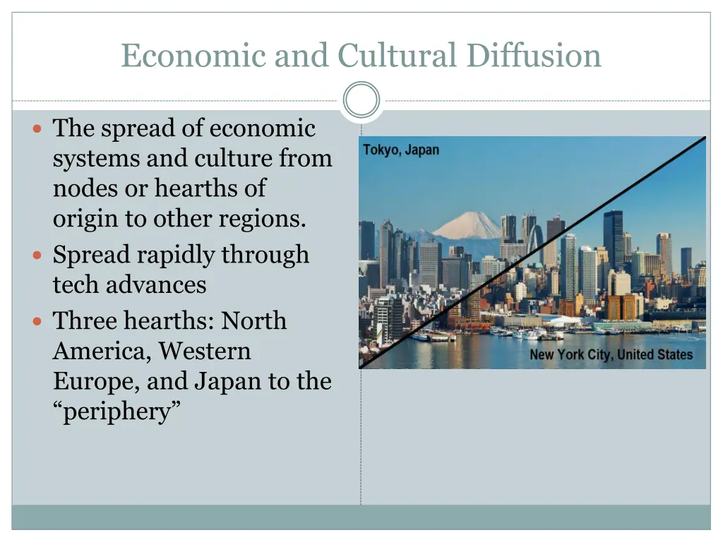 economic and cultural diffusion