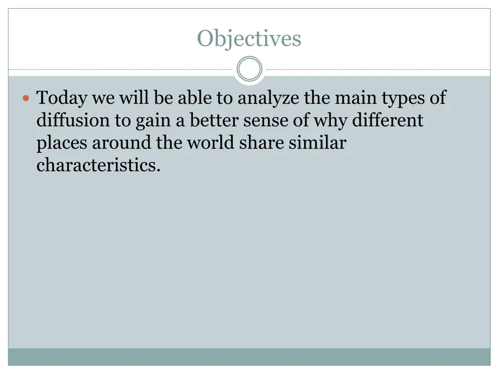 objectives