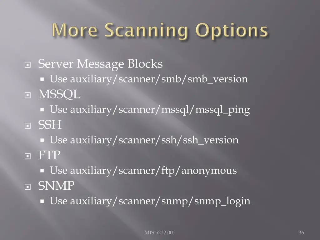 server message blocks use auxiliary scanner