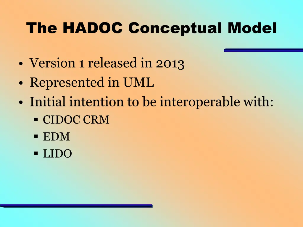the hadoc conceptual model
