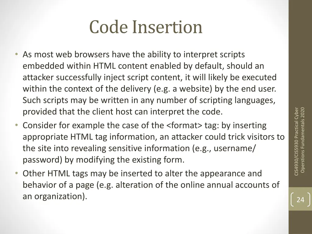 code insertion 1