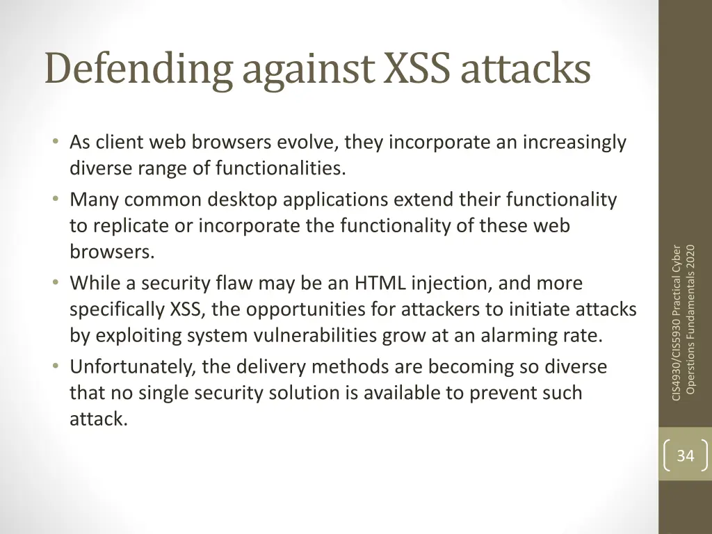 defending against xss attacks