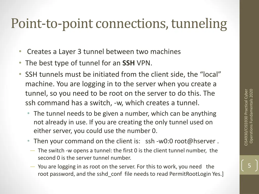 point to point connections tunneling