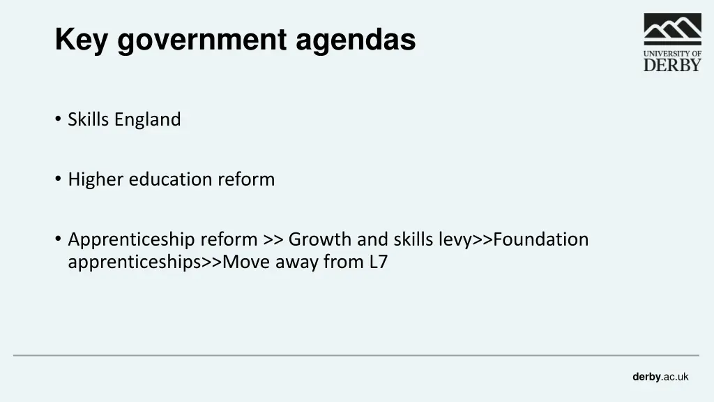 key government agendas 1