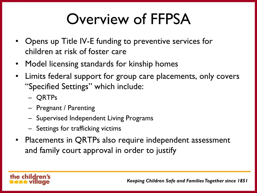 overview of ffpsa
