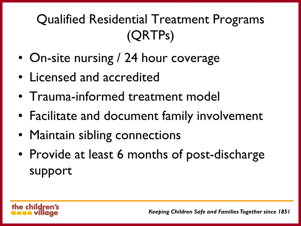 qualified residential treatment programs qrtps