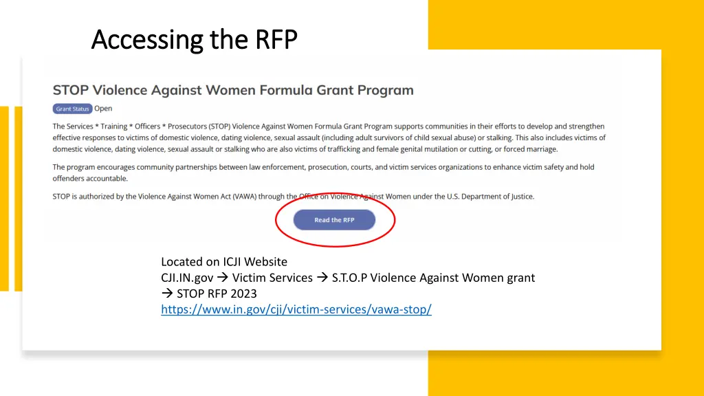 accessing the rfp accessing the rfp
