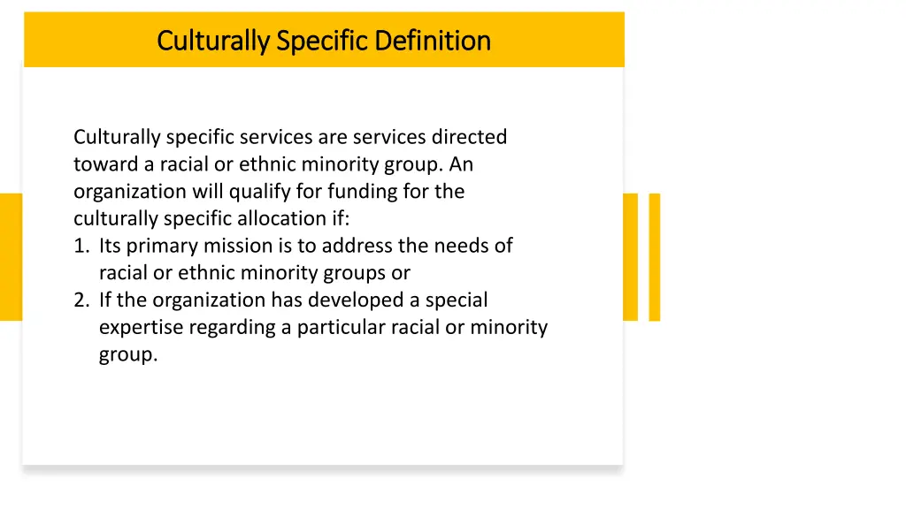culturally specific definition culturally