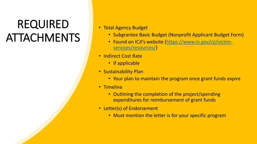 required required attachments attachments