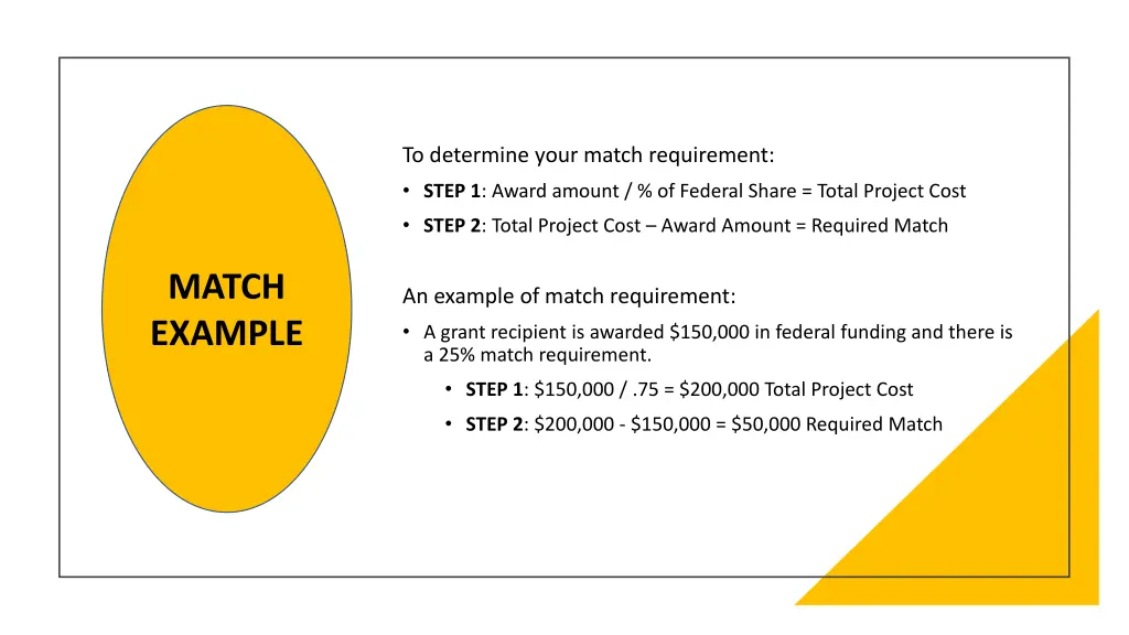 to determine your match requirement step 1 award