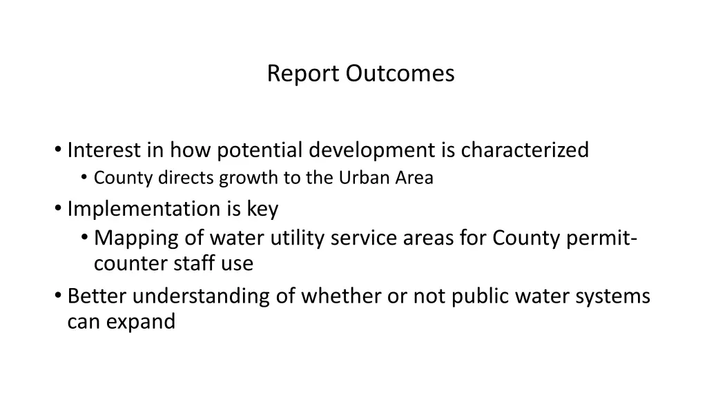 report outcomes 1