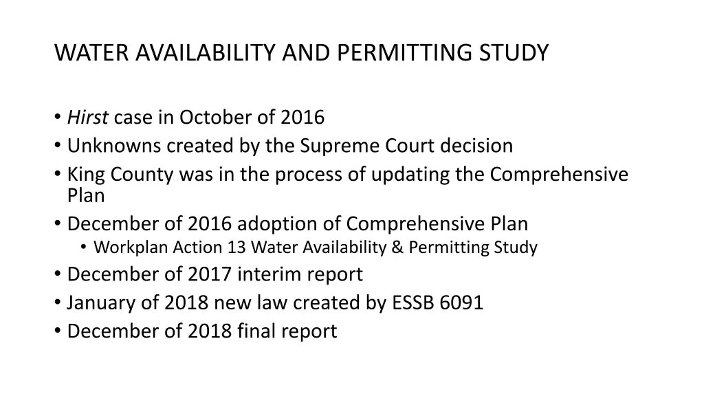 water availability and permitting study 1