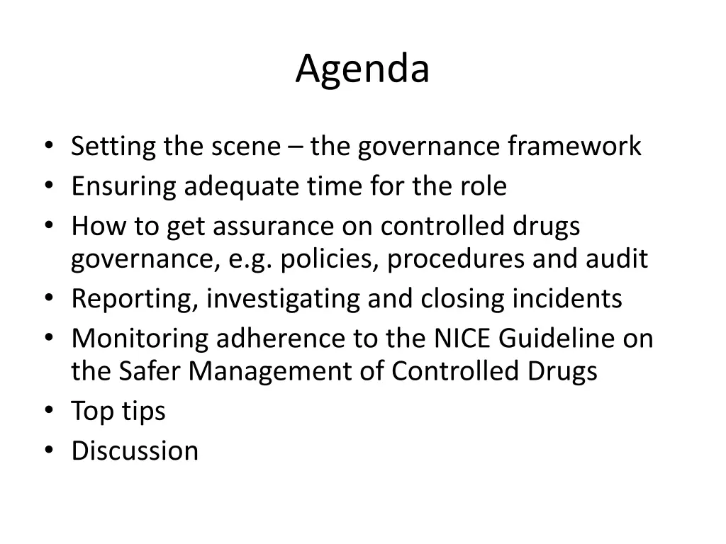 agenda