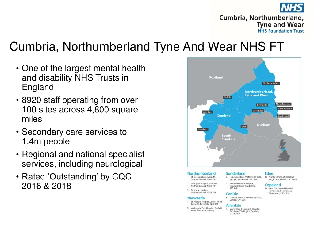 cumbria northumberland tyne and wear nhs ft