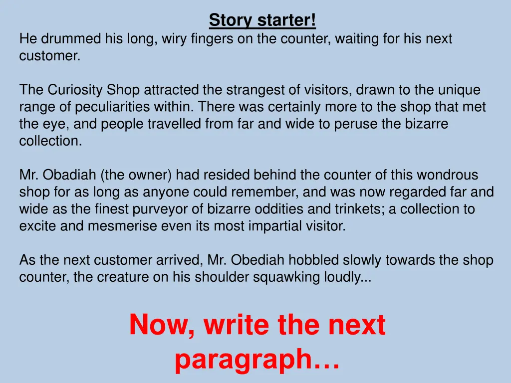 story starter