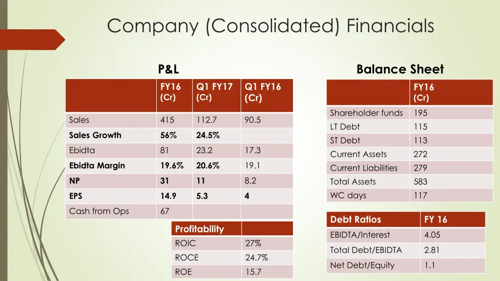 company consolidated financials