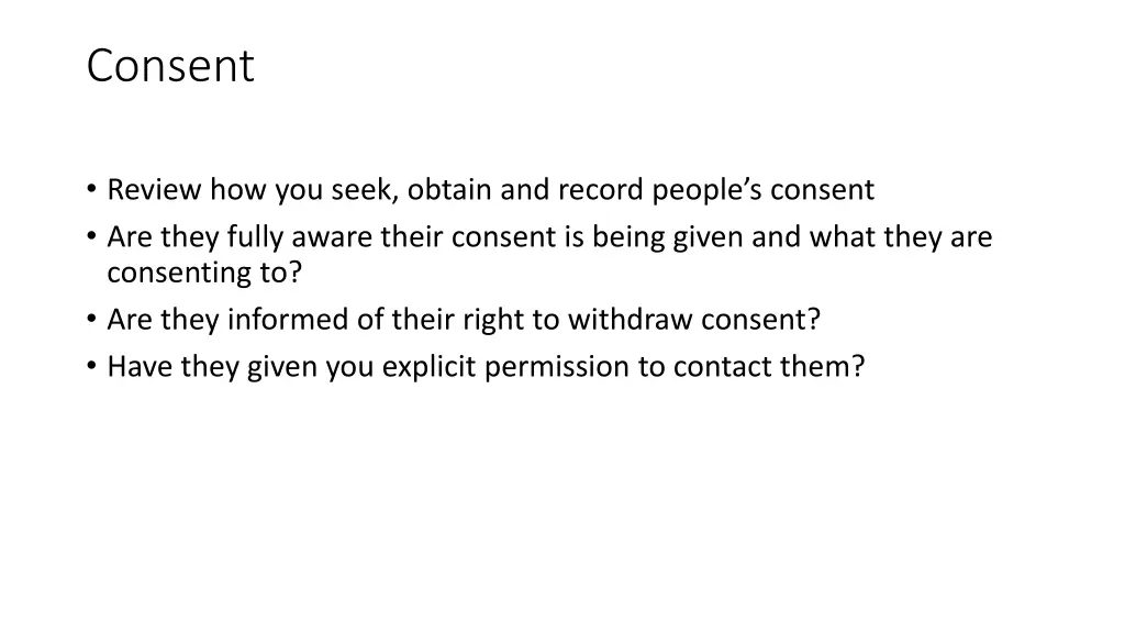 consent