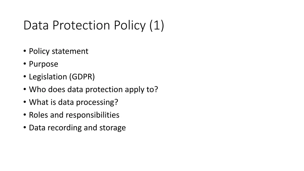 data protection policy 1