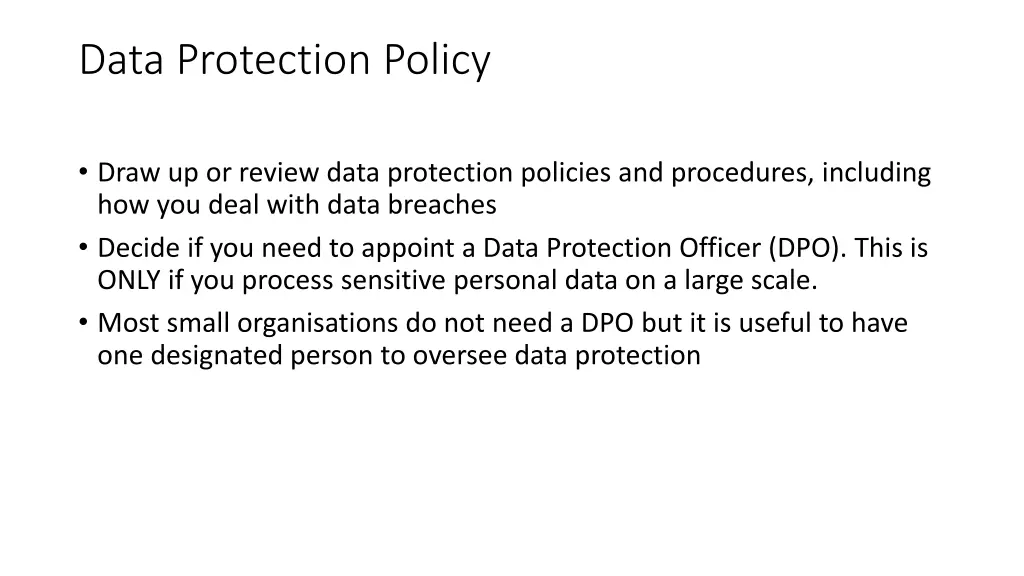 data protection policy