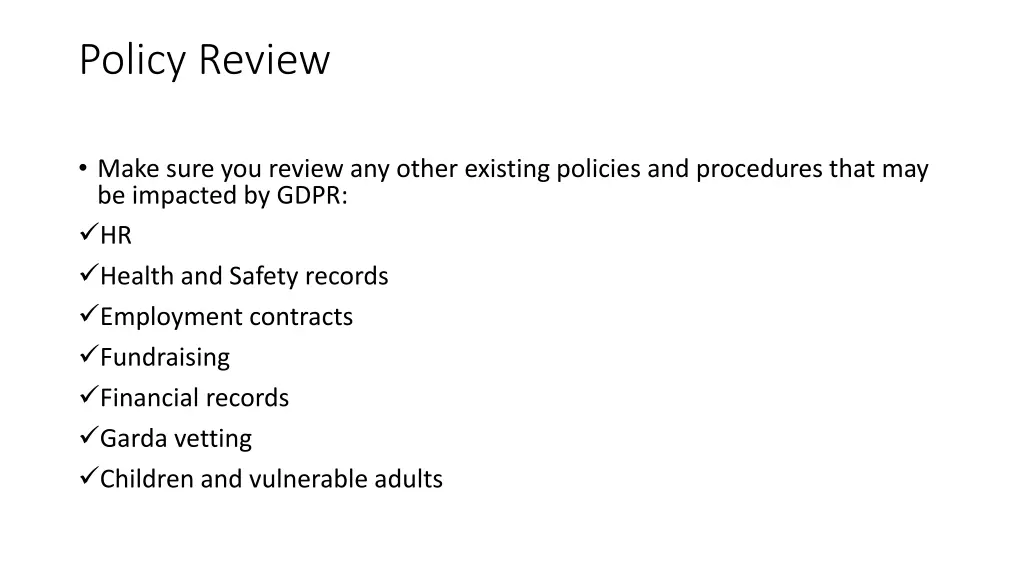 policy review