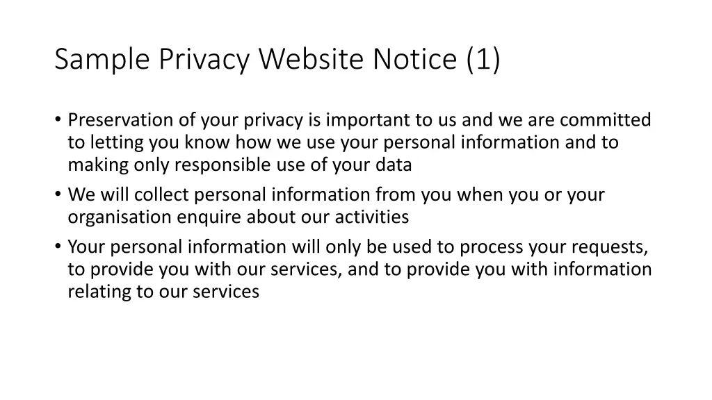 sample privacy website notice 1