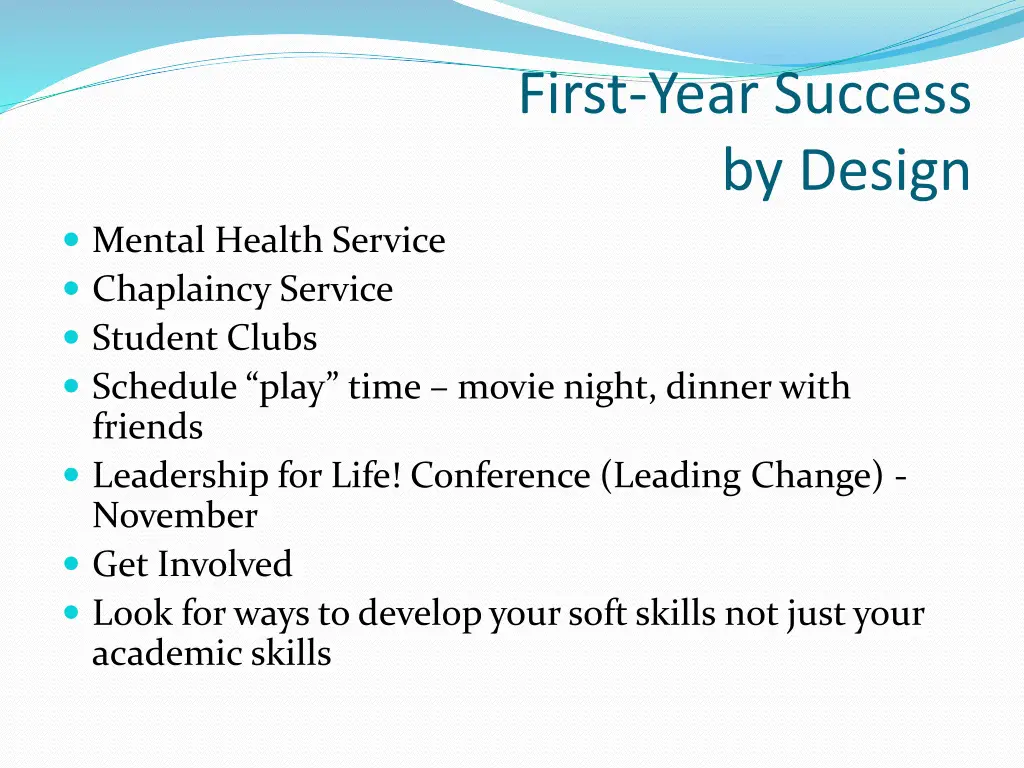 first year success by design 17