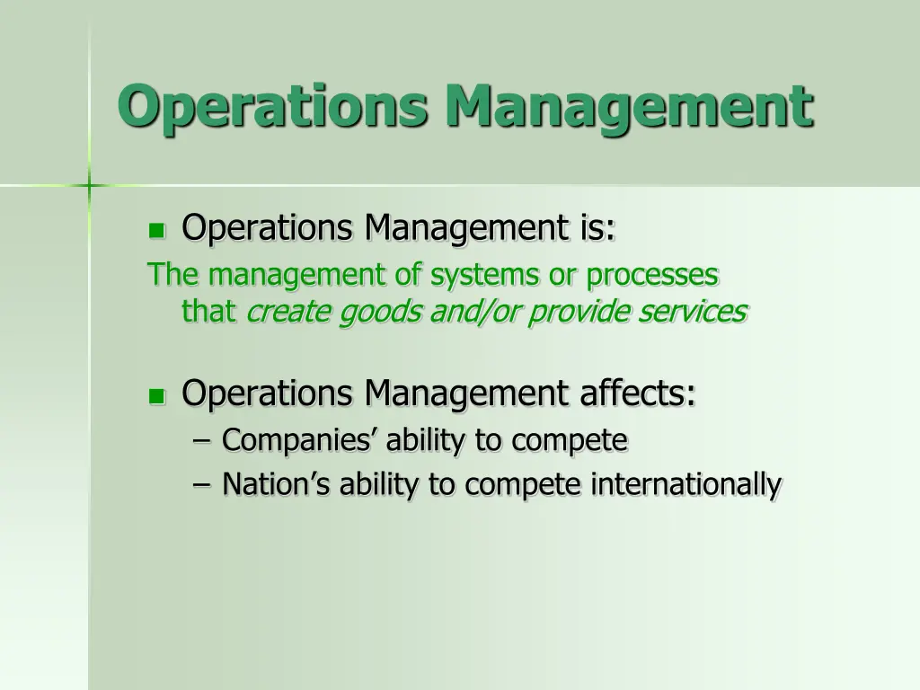 operations management 7