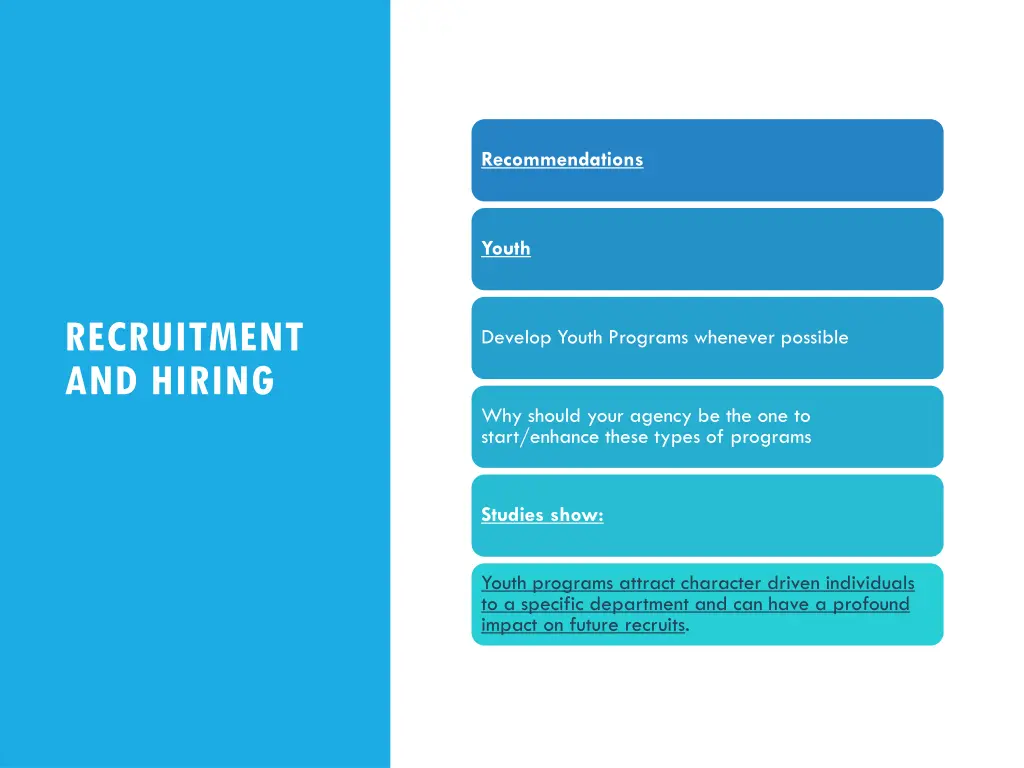 recommendations 13