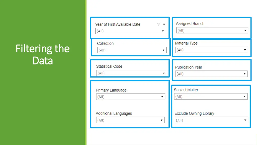 filtering the filtering the data data
