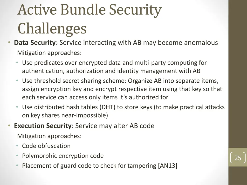 active bundle security challenges data security