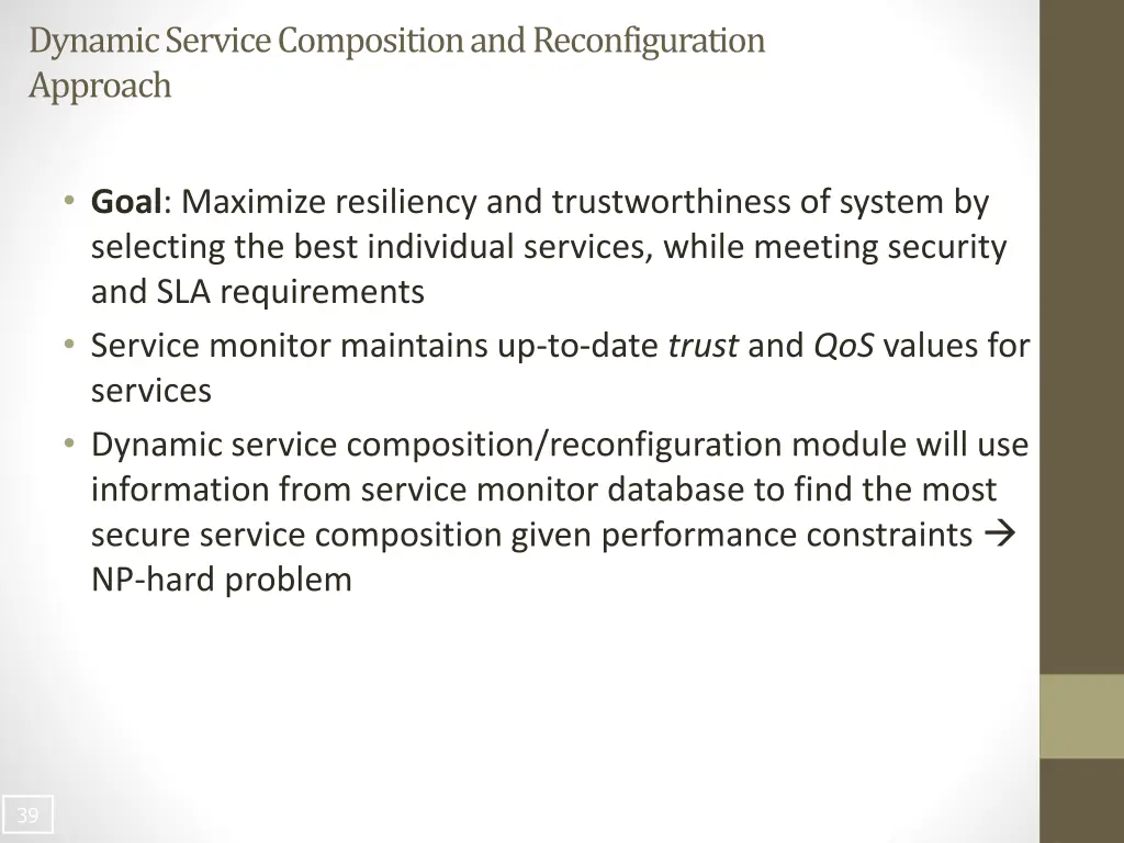 dynamic service composition and reconfiguration