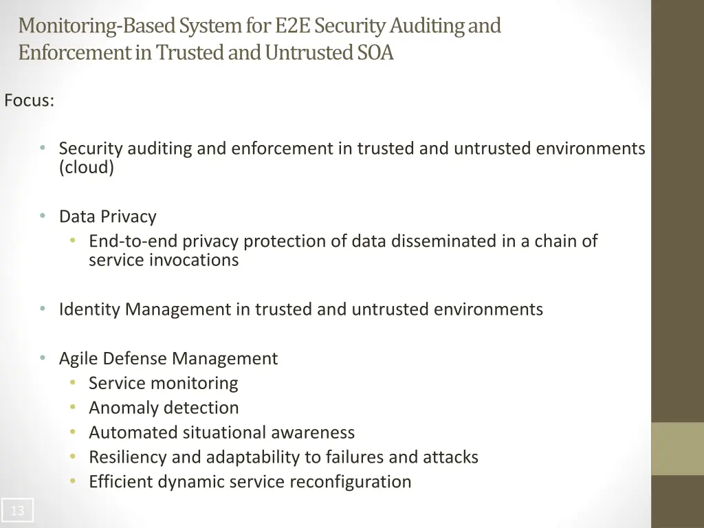 monitoring based system for e2e security auditing 1