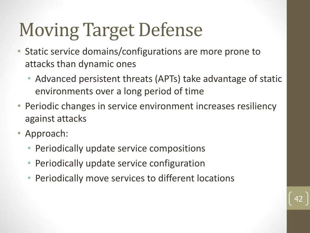 moving target defense static service domains