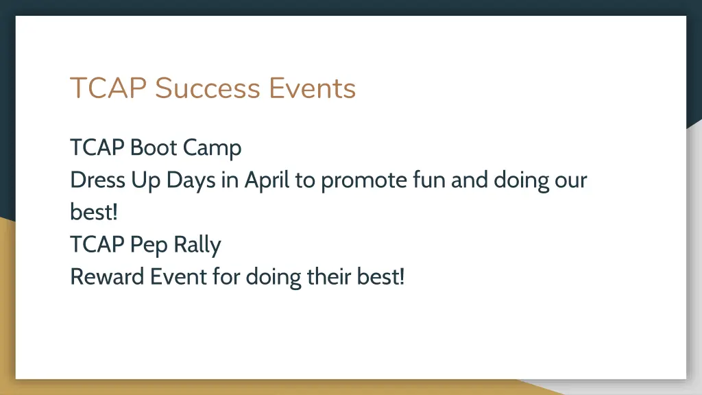 tcap success events